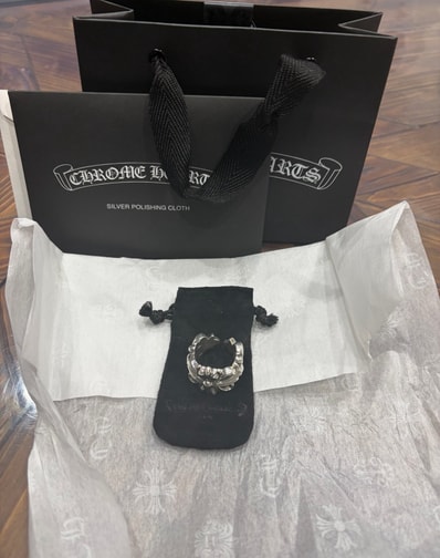 Chrome Hearts Double Floral Cross Ring "Silver"
