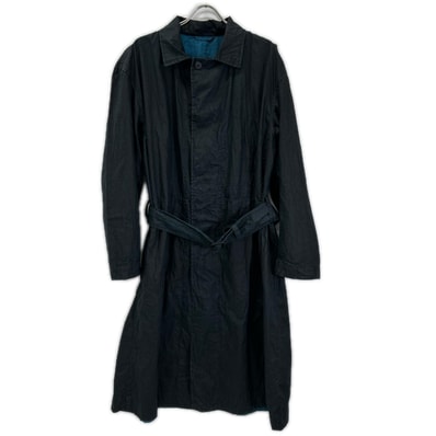 イッセイミヤケメン 14AW ME43FA044 ブラック×ブルー シワ加工 ジャケットコート 3