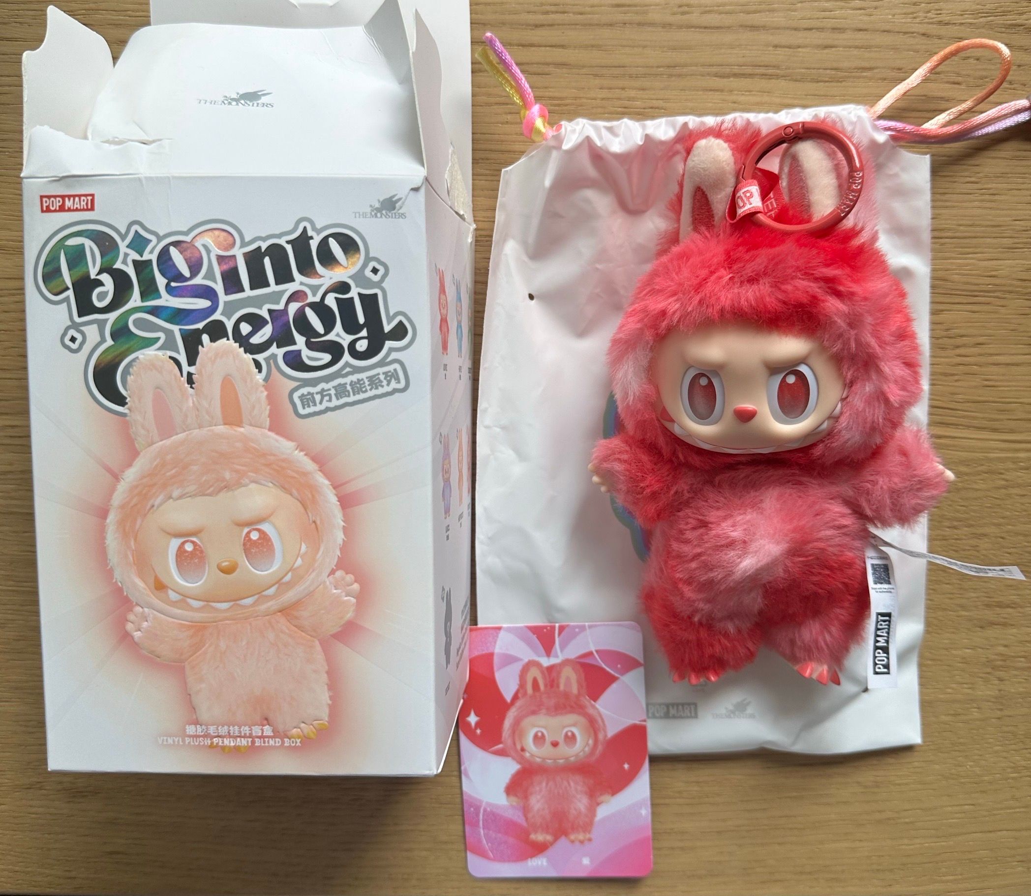 POP MART THE MONSTERS (LABUBU) Big into Energy Series Plush Pendant LOVE