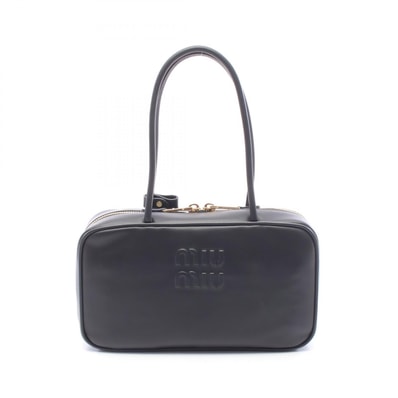 ミュウ ミュウ Miu Miu ボー バッグ ミディアム ショルダーバッグ バッグ レザー レディース ブラック系 5BB1722CRWF0002 【新品】