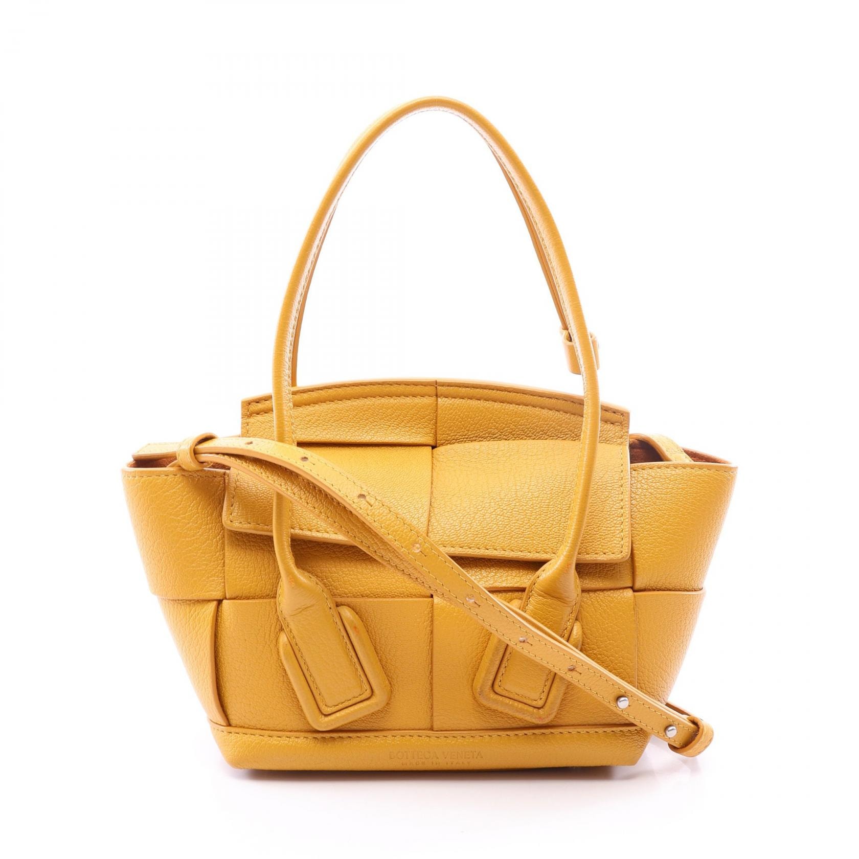 ボッテガヴェネタ BOTTEGA VENETA ミニ ザ アルコ 2WAY ハンドバッグ バッグ レザー レディース ブラウン系 【中古】