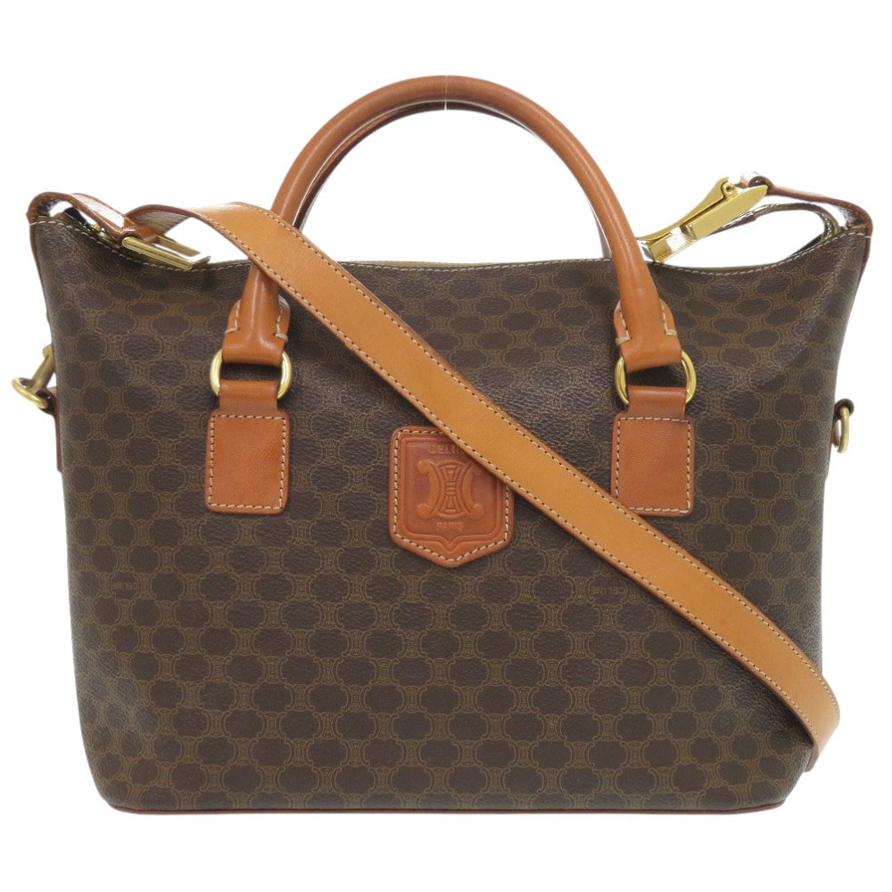 セリーヌ  マカダム MC98/2 2WAY PVC レザー ブラ