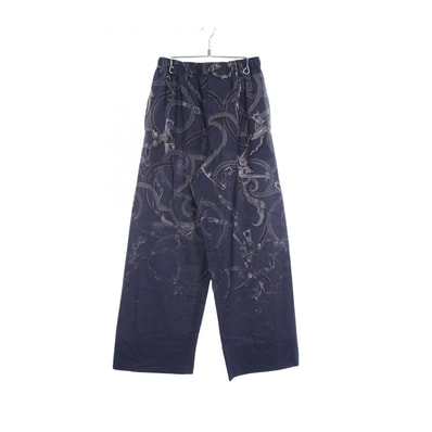 エルメス HERMES L'Instruction du Roy Patine グラデーション パンツ 衣料品 ボトムス コットン シルク シルク メンズ ネイビー系 / マルチカラー 【中古】