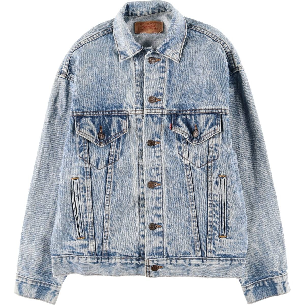 古着 90年代 リーバイス Levi's 70507-0219 ケミカルウォッシュ デニムジャケット Gジャン USA製 メンズS相当 ヴィンテージ/eaa584760
