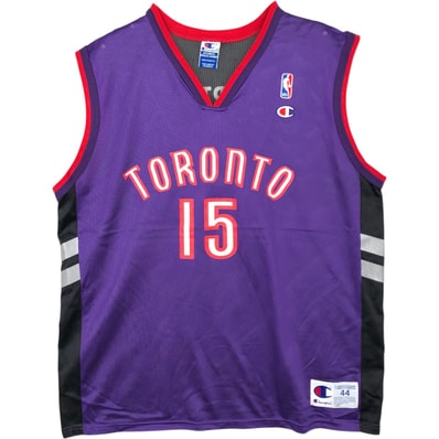 古着 90年代 チャンピオン Champion NBA TORONTO RAPTORS トロント ラプターズ Vネック メッシュ ゲームシャツ レプリカユニフォーム メンズL相当 ヴィンテージ/eaa645297
