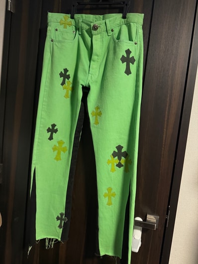 Chrome Hearts Matty Boy Sex Records Vintage LEVI'S Jeans "Slime Green"