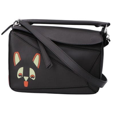 ロエベ 美品 クラシックカーフ フューチャリスト キャット パズルバッグ スモール 2WAYショルダーバッグ