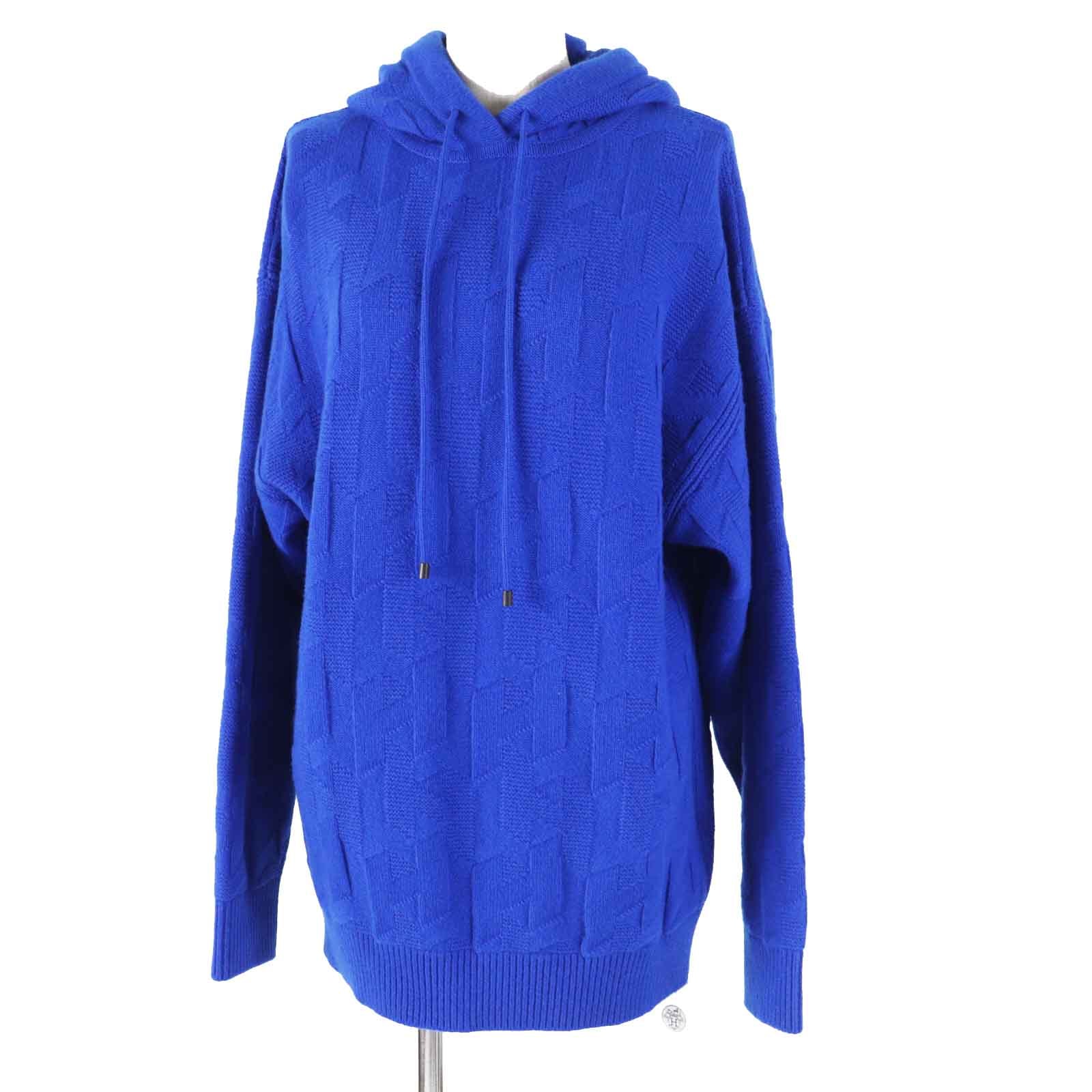 未使用品 エルメス パーカー ブルー レディース 34 4E2623D3