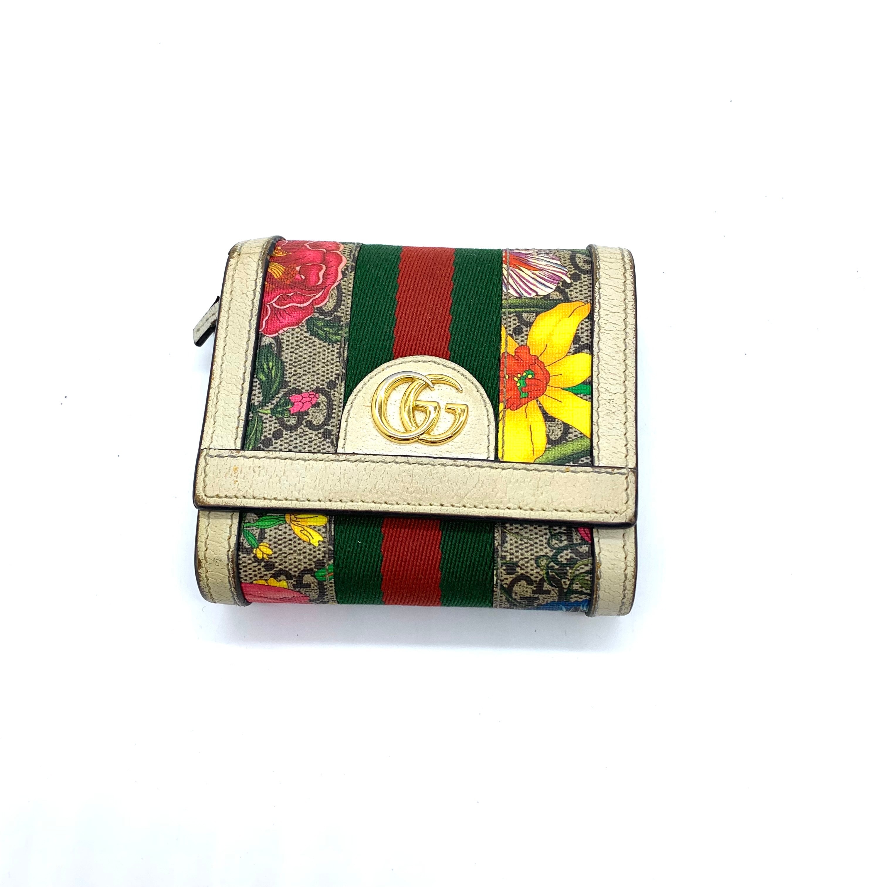 グッチ オフィディア コンパクト ウォレット フラワー