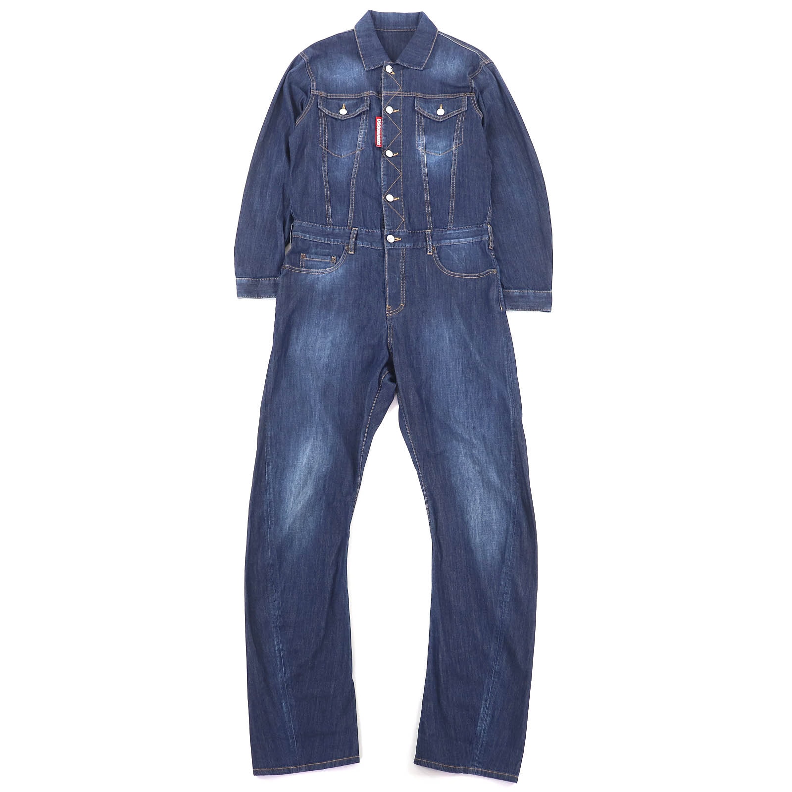 美品 ディースクエアード デニム オーバーオール 34 S75FP0068