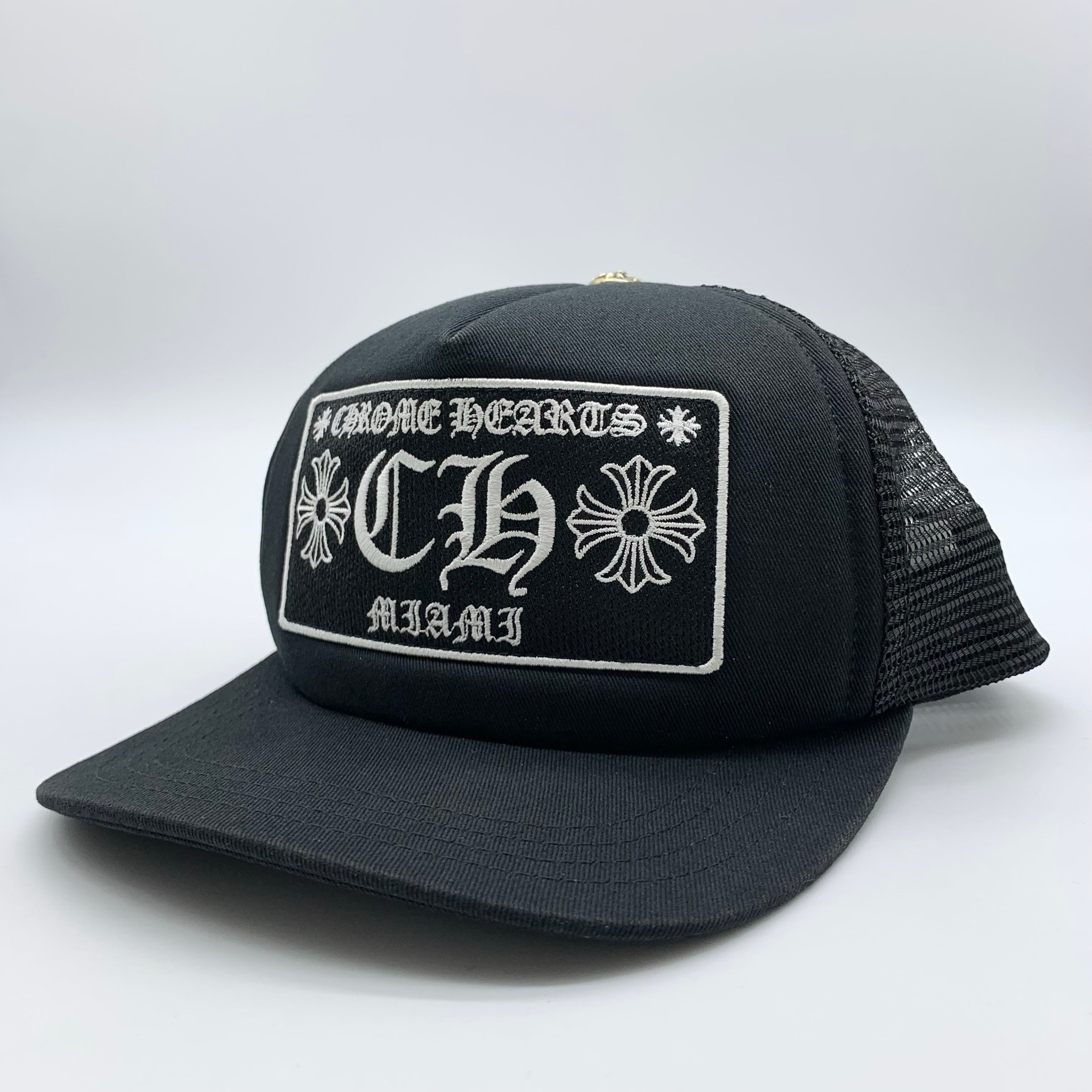 Chrome Hearts Miami Exclusive CH Logo Trucker Cap "Black"