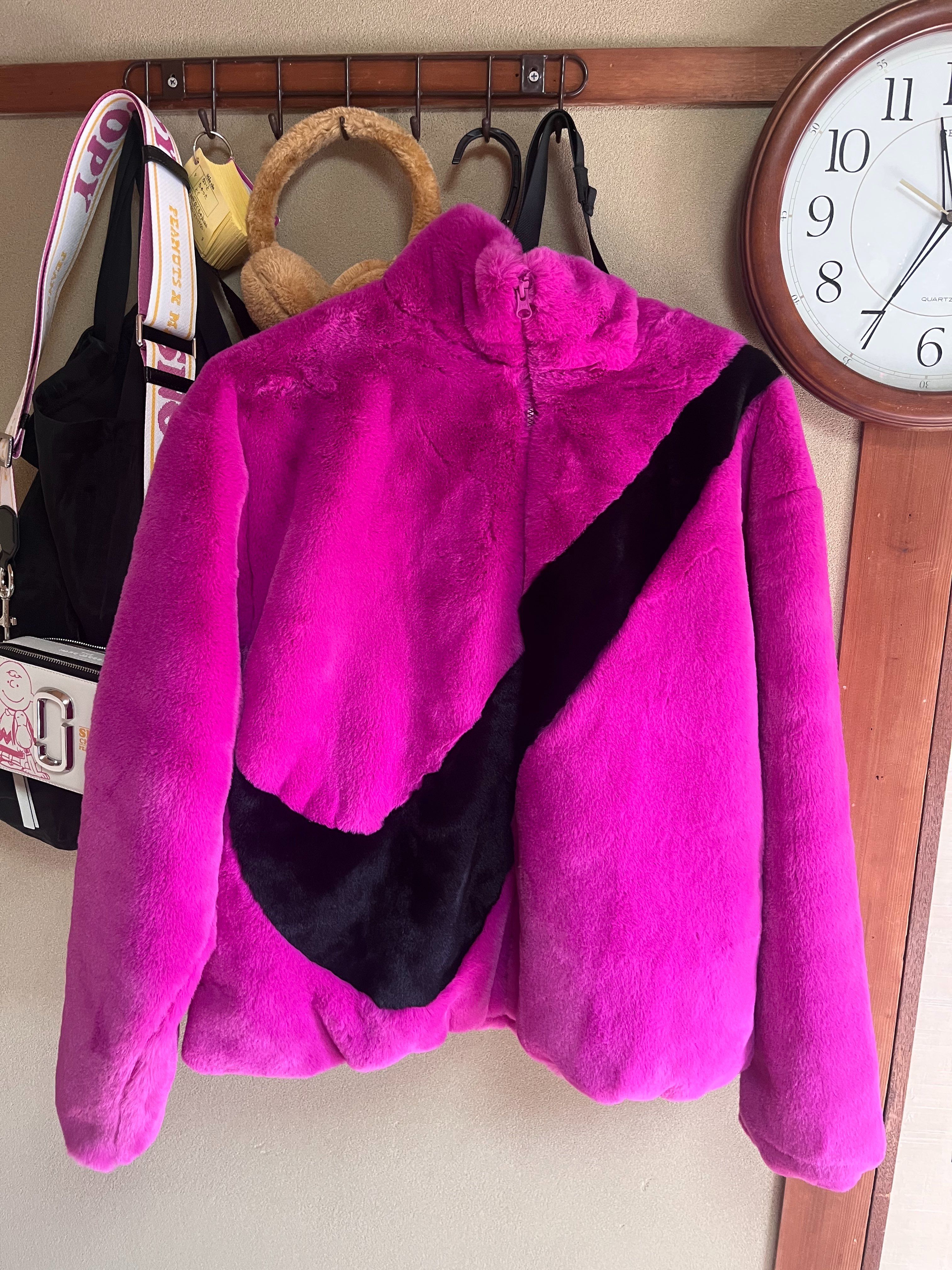 Nike Big Swoosh Reversible Boa Jacket "Purple Nebula/Violet Frost"
