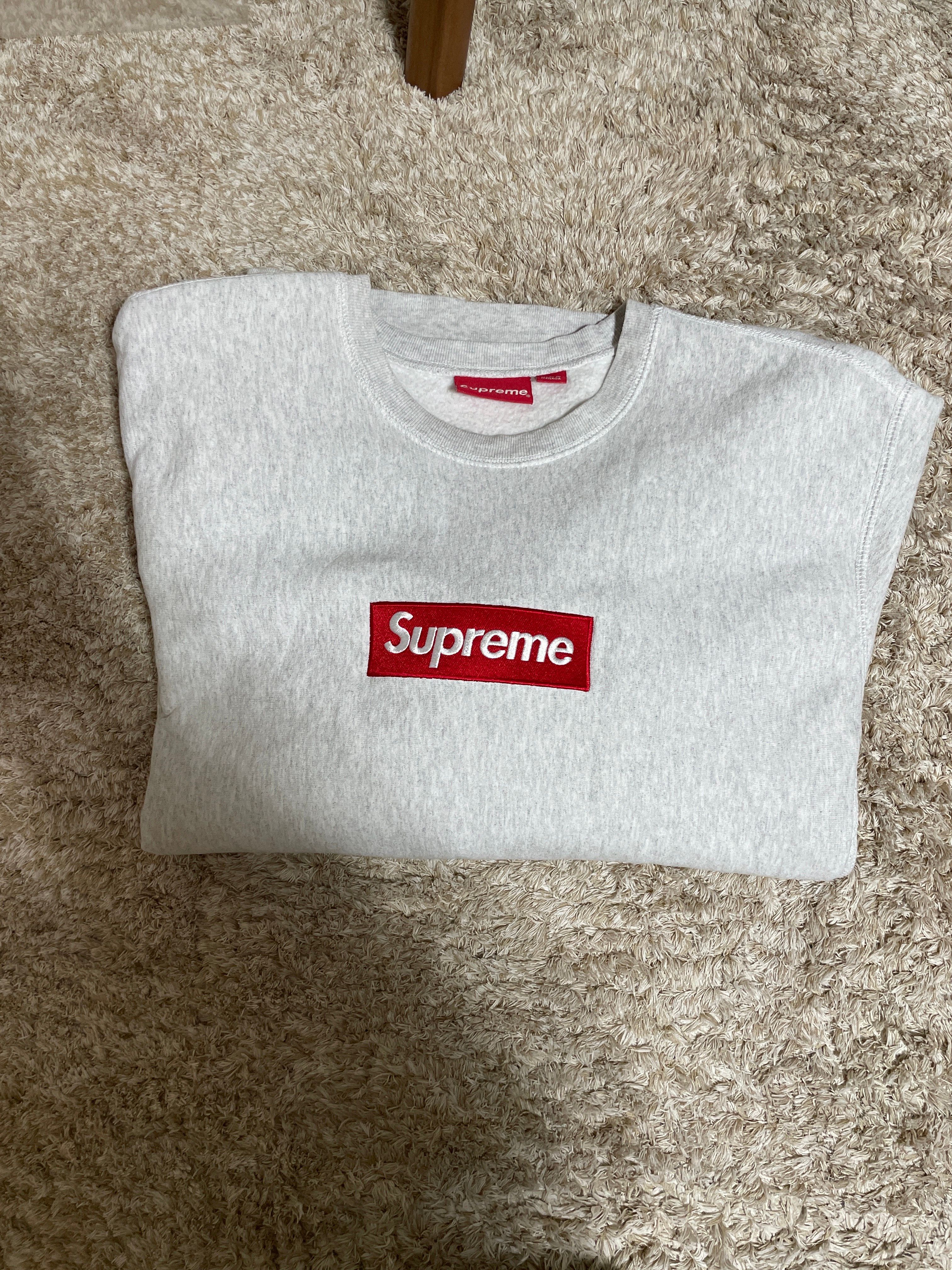 Supreme Box Logo Crewneck Sweatshirt "Ash Grey" (18FW)