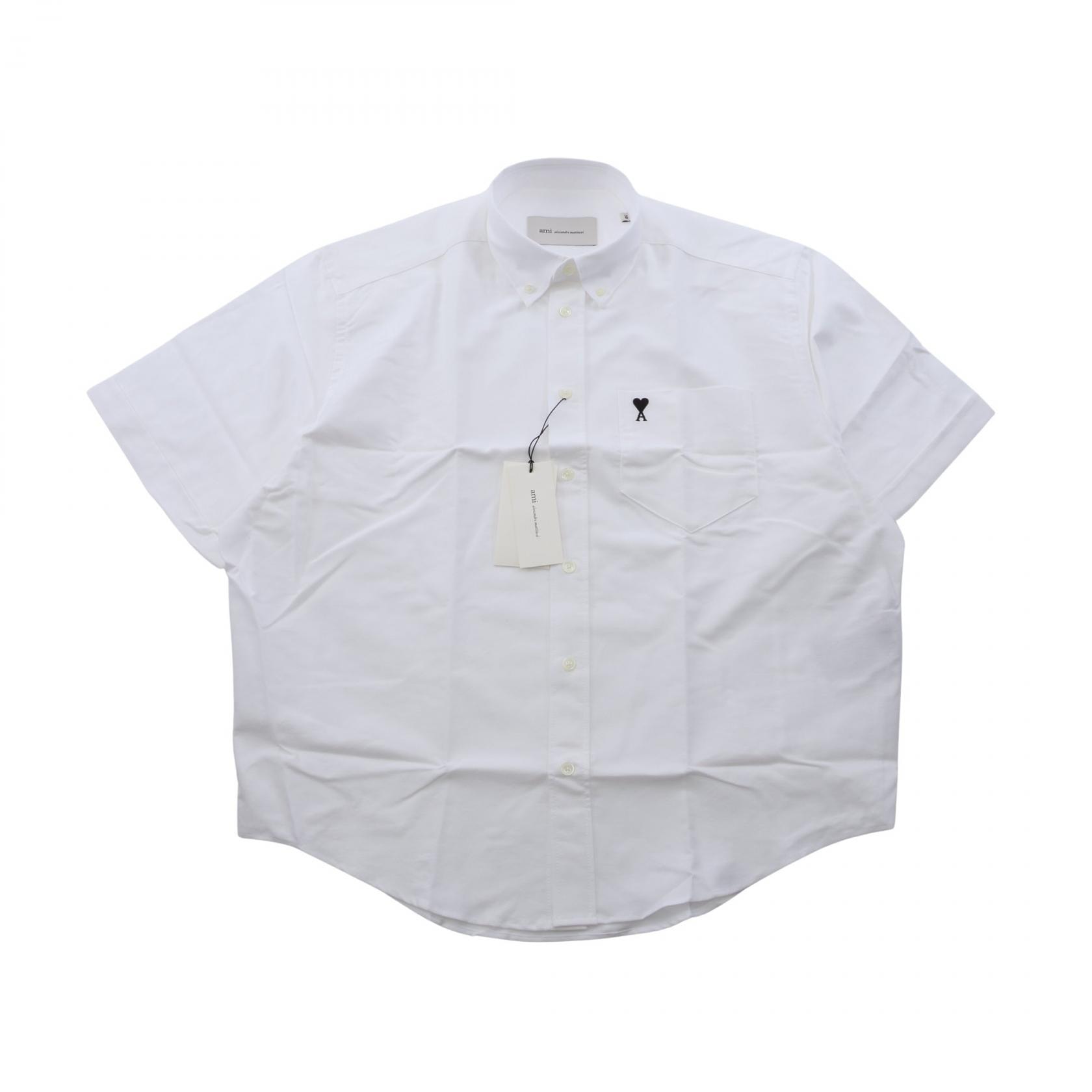 アミ AMI Ami De Coeur 半袖 衣料品 トップス コットン メンズ ホワイト系 HSH823.CO003116841 【新品】