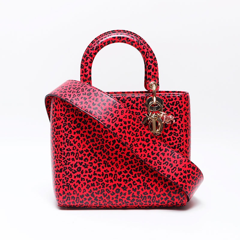 ディオール Dior レオパード柄 2way レディーディオール ハンドバッグ【中古】