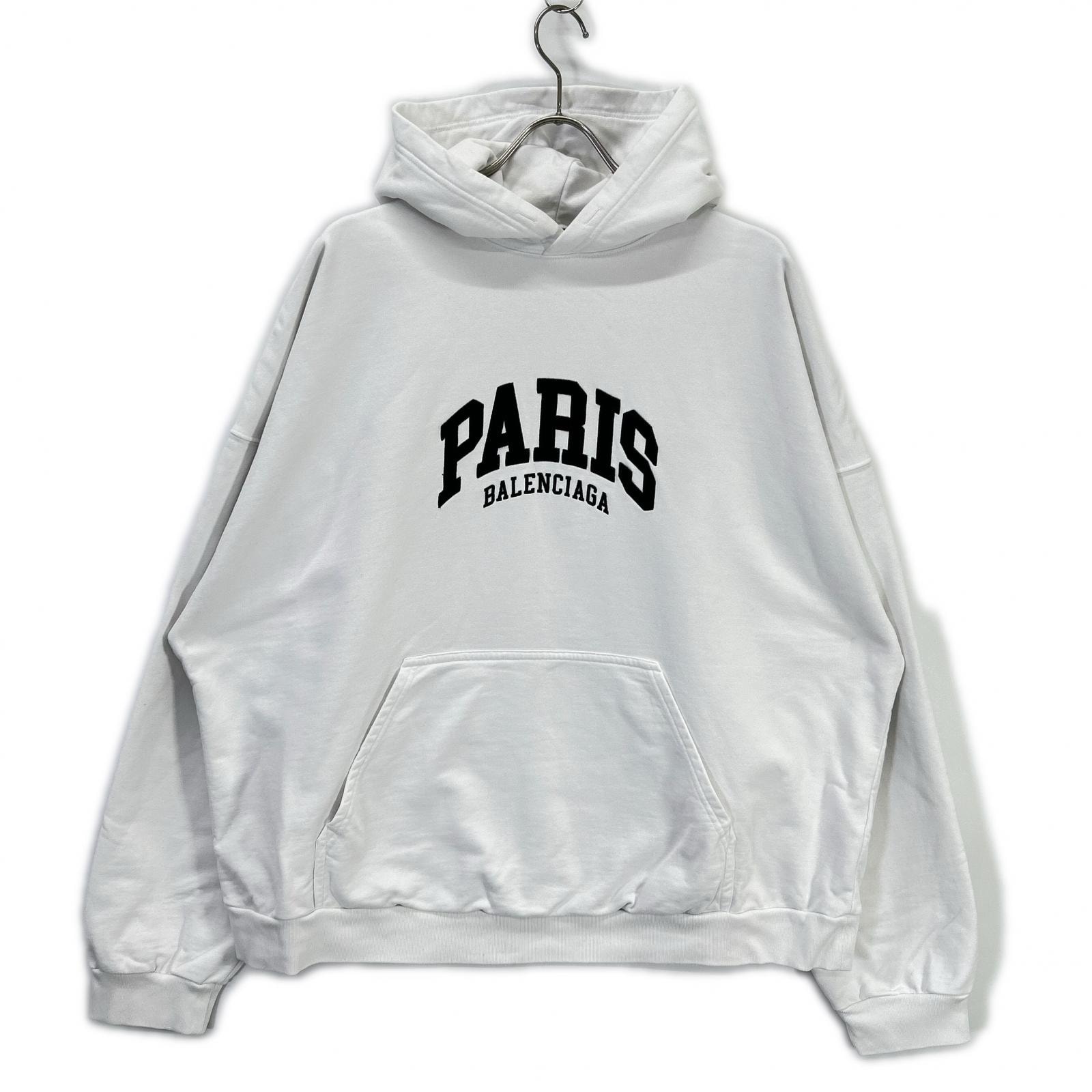 バレンシアガ 674988 ホワイト プルオーバー フーディ 2