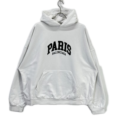 バレンシアガ 674988 ホワイト プルオーバー フーディ 2