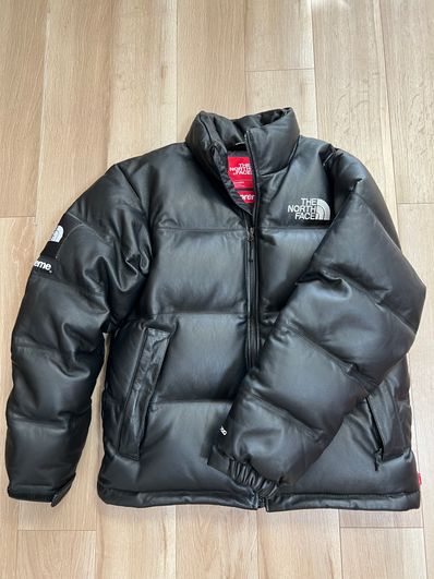 Supreme x The North Face Leather Nuptse Jacket "Black"