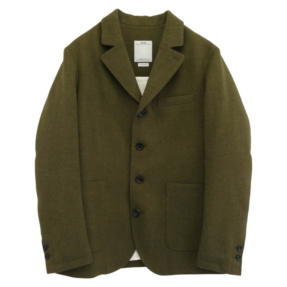 VISVIM ビズビム ジャケット VS0001572 Blazer Jacket 中綿  ウール ブレザー 4B テーラード ジャケット モスグリーン系 L【中古】