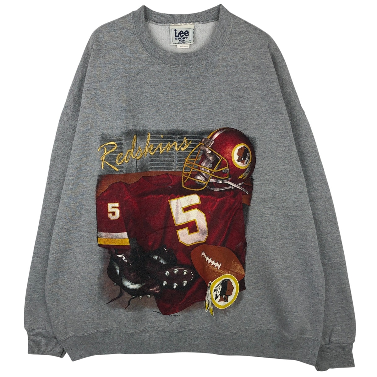 古着 90年代 リー Lee SPORT NFL WASHINGTON REDSKINS ワシントンレッドスキンズ プリントスウェットシャツ トレーナー USA製 メンズXXL相当 ヴィンテージ/eaa612211