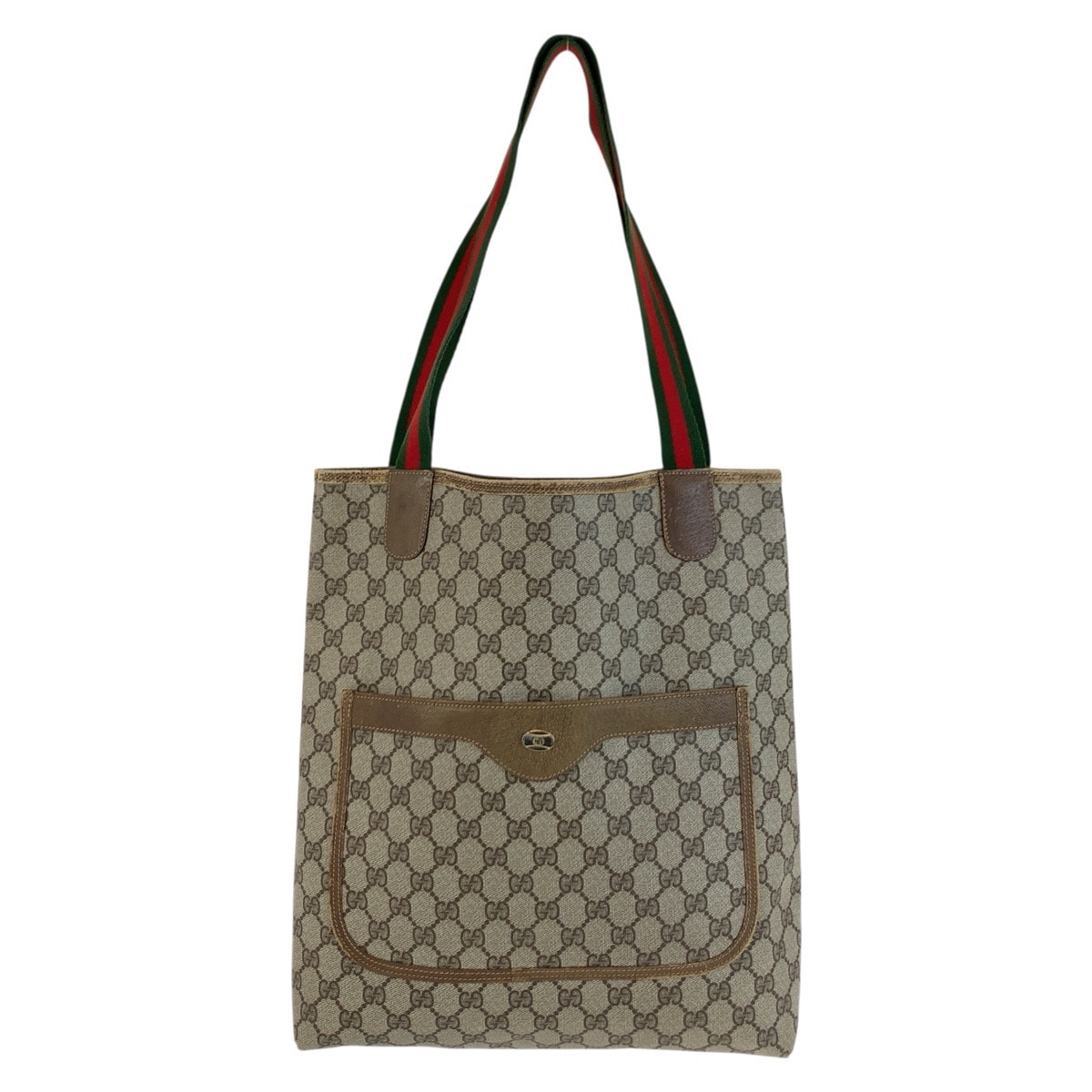 GUCCI グッチ ヴィンテージ シェリーライン ベージュ GGスプリームキャンバス トートバッグ ショルダーバッグ 603743 【中古】