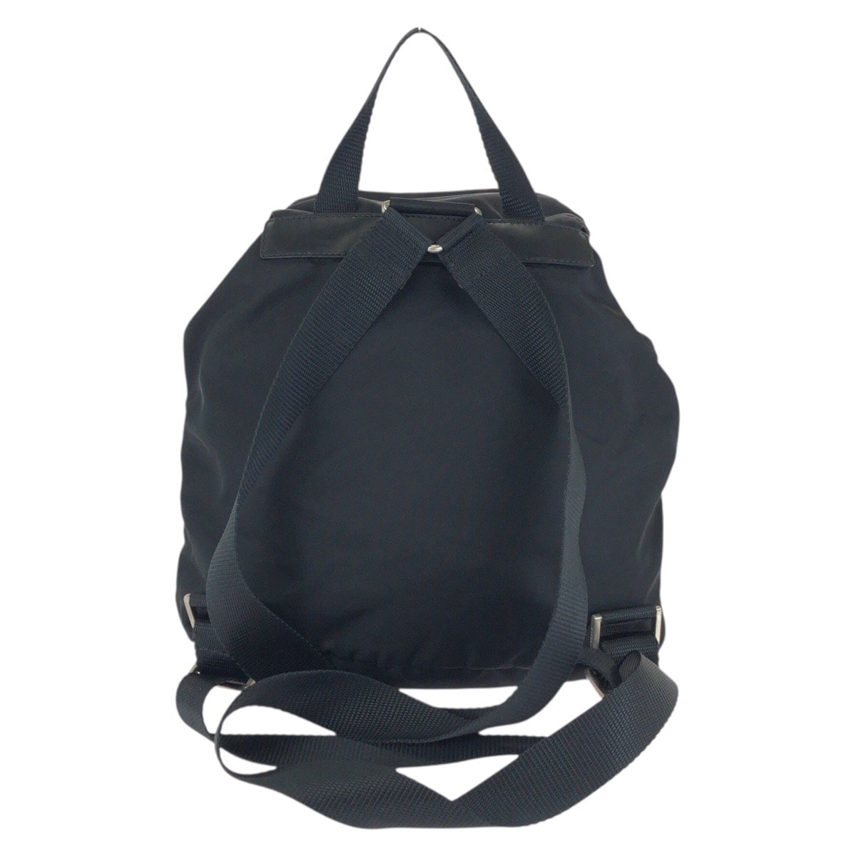 美品✨ PRADA リュック バックパック 三角ロゴ ナイロン レザー 黒 
