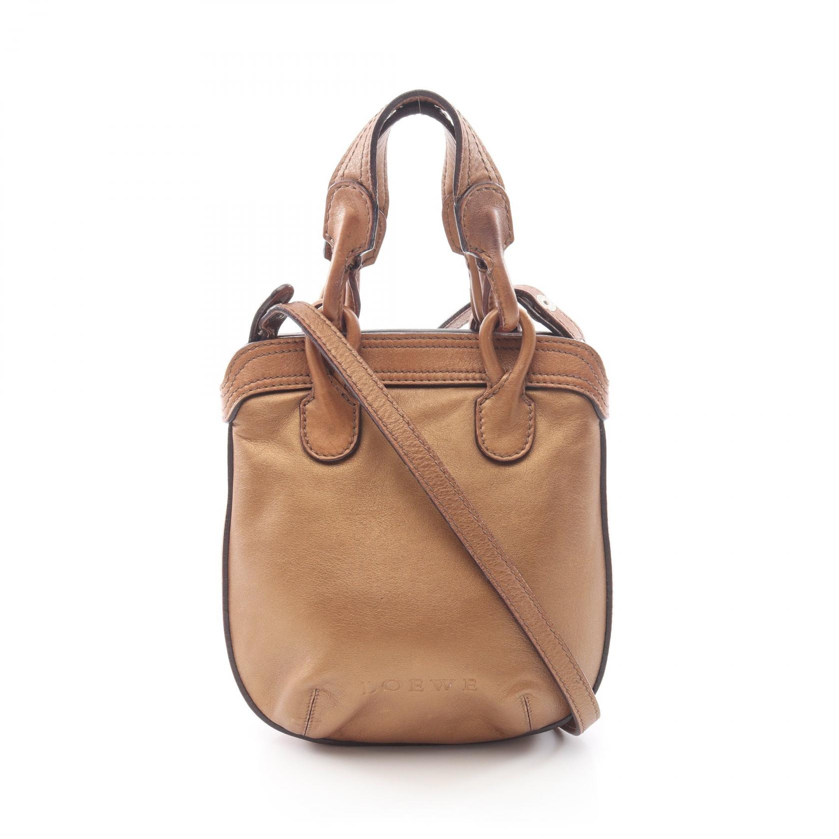 ロエベ LOEWE フィエスタ 2WAY ハンドバッグ バッグ レザー レディース ブラウン系 【中古】