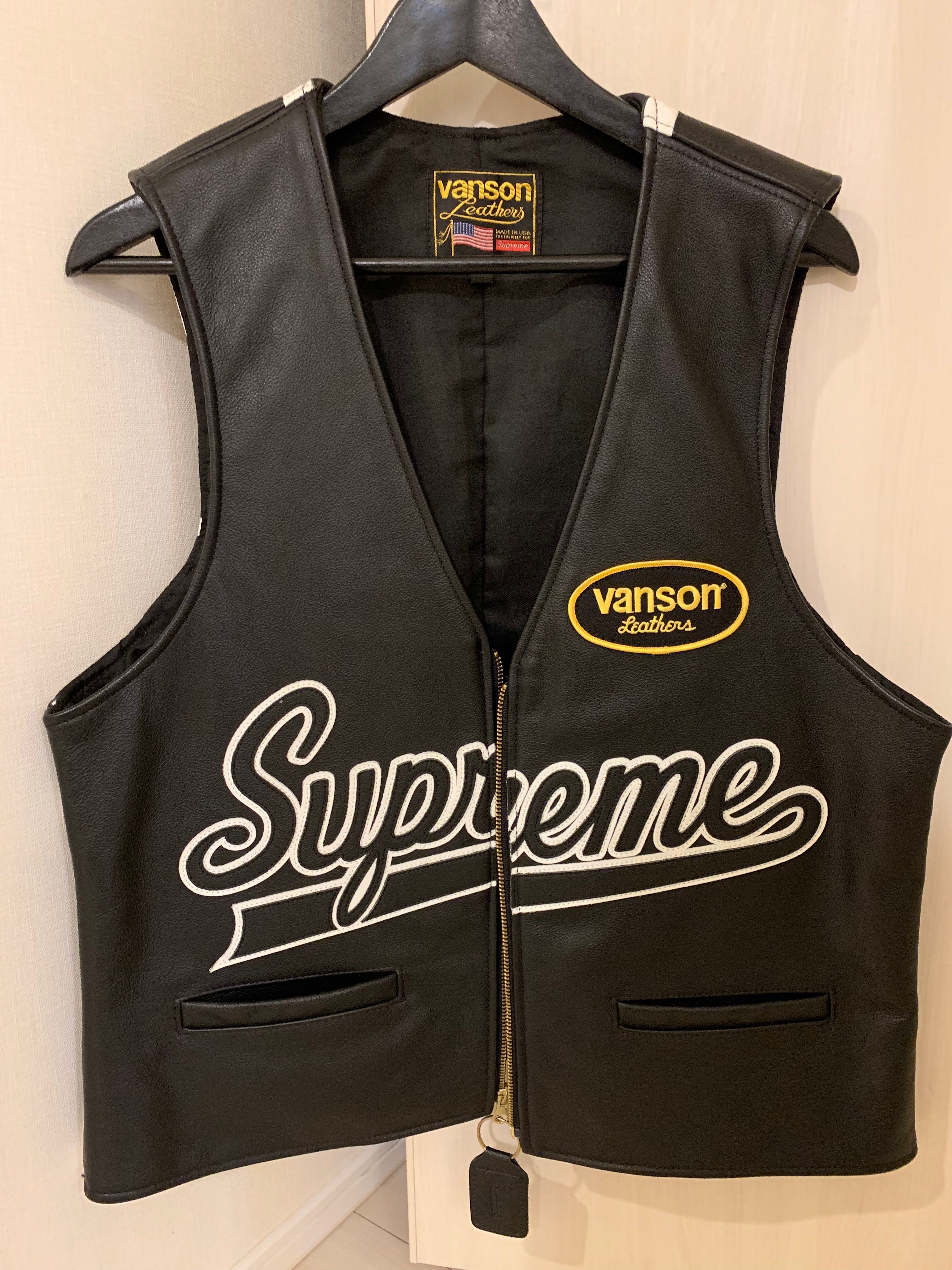 Supreme x Vanson Leathers Spider Web Vest "Black"