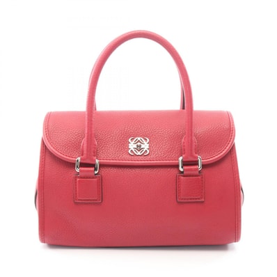 ロエベ LOEWE アラモ28 ハンドバッグ バッグ レザー レディース レッド系 【中古】