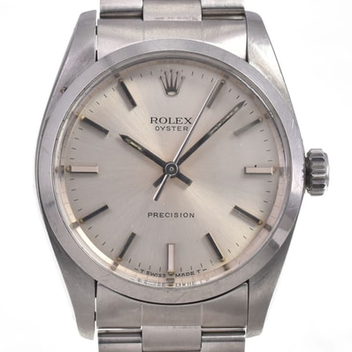 ロレックス ROLEX 6426 ヴィンテージ オイスター プレシジョン Cal.1225 シルバー 手巻き メンズ 良品 腕時計 J#147751