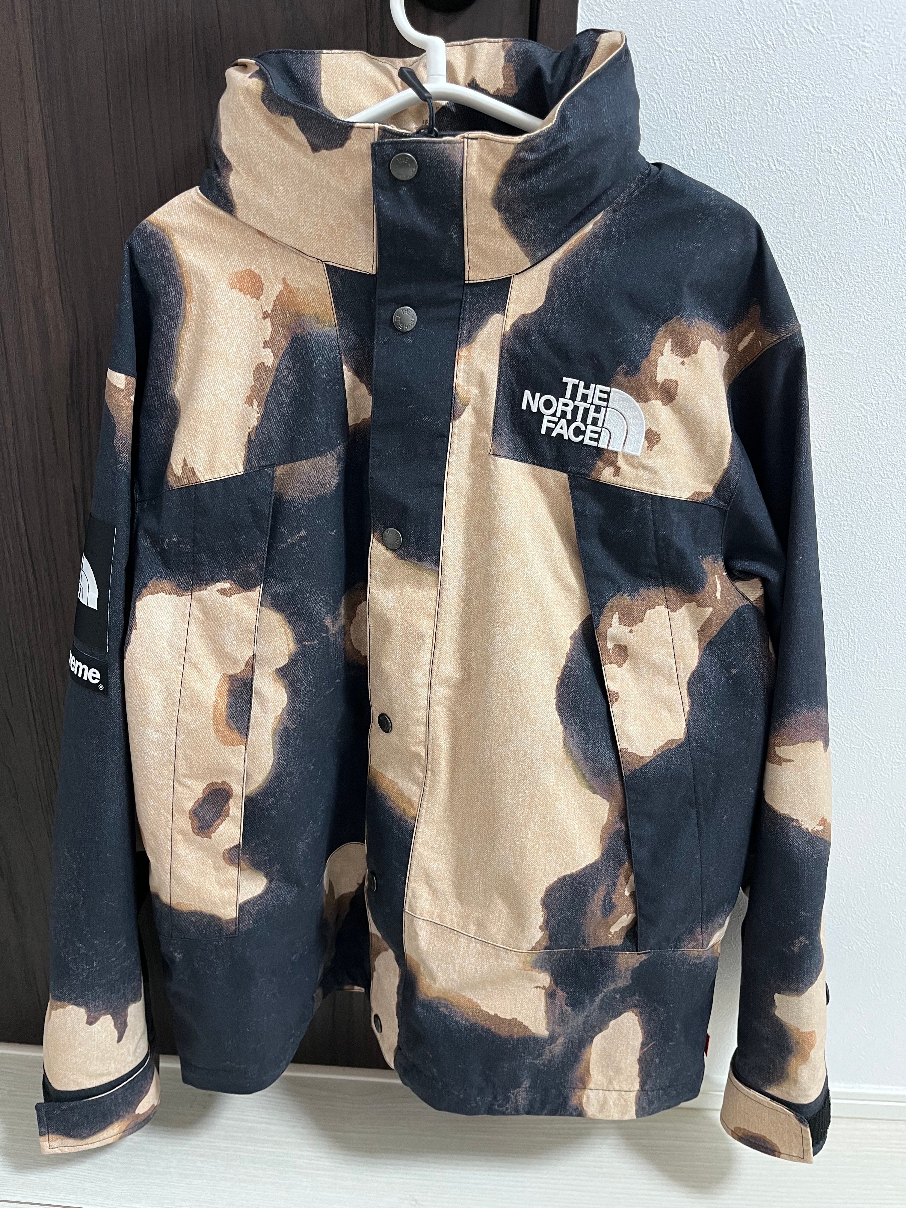 Supreme x The North Face Bleached Denim Print Mountain Jacket "Black"