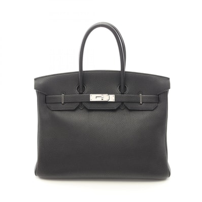 エルメス HERMES バーキン35 ハンドバッグ バッグ レザー トゴ トゴ □F刻印(2002年製造) レディース ブラック系 【中古】