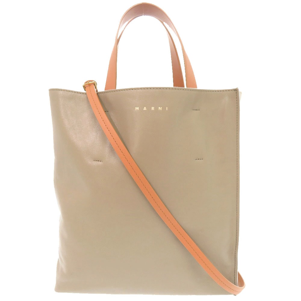 マルニ  MUSEO ミュゼオ  2WAY レザー  ベージュ