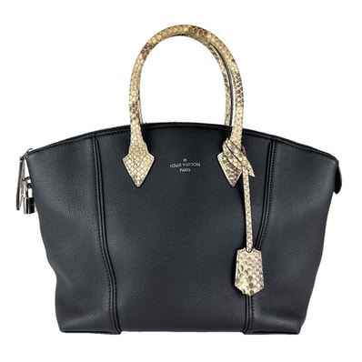 ルイ ヴィトン LOUIS VUITTON ハンドバッグ ショルダーバッグ パルナセア ロックイットMM レザー/パイソン ノワール レディース N91384【中古】 z8997