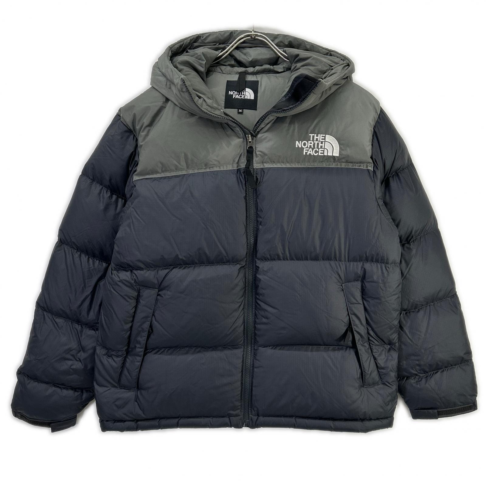 ノースフェイス ND92559 グレー Nuptse Hoodie ヌプシフーディー ダウンジャケット M