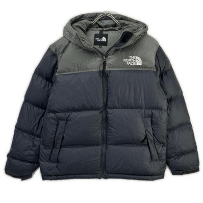 ノースフェイス ND92559 グレー Nuptse Hoodie ヌプシフーディー ダウンジャケット M