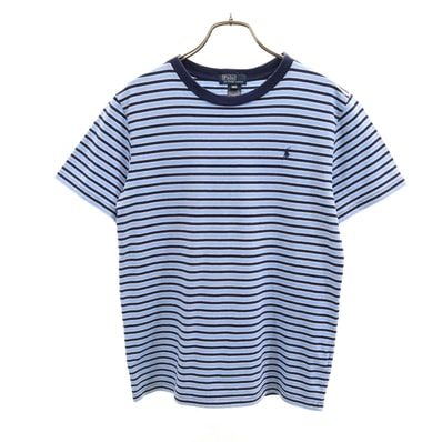 Polo by Ralph Lauren ポロバイラルフローレン ボーダー柄 半袖 Tシャツ 160 水色