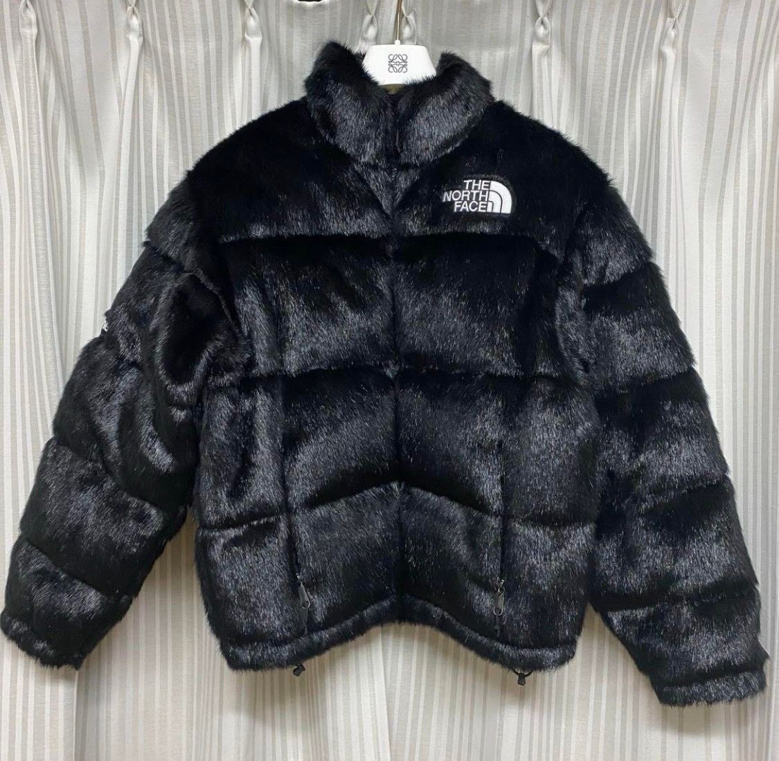 Supreme x The North Face Faux Fur Nuptse Jacket "Black"