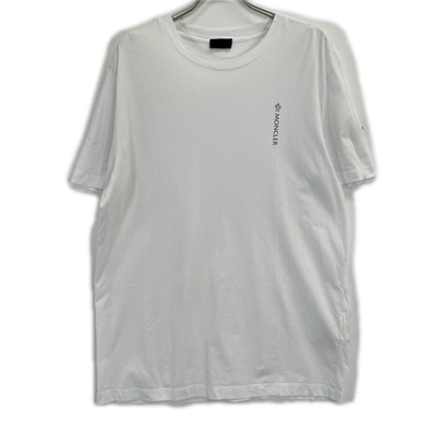 モンクレール I20918C00035 ホワイト SS-TSHIRT ロゴプリントクルーネックTシャツ Xl