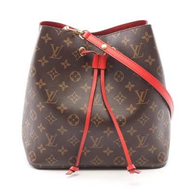 ルイ・ヴィトン LOUIS VUITTON ネオノエ ショルダーバッグ バッグ PVCコーティングキャンバス レザー モノグラム コクリコ レディース ブラウン系 / レッド系 M44021 【中古】