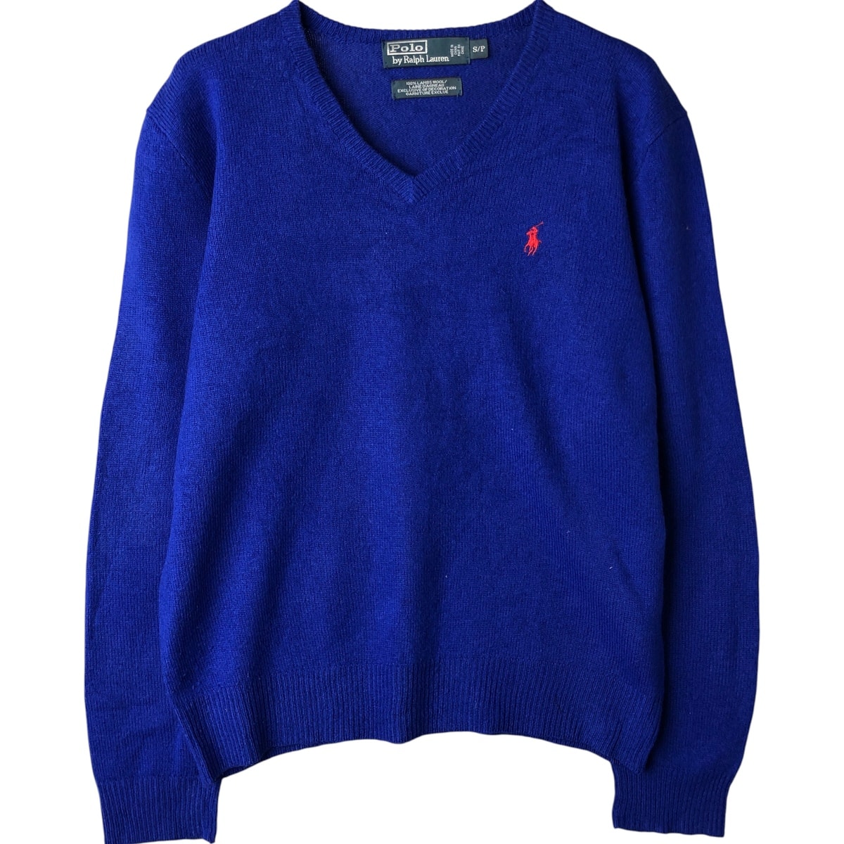 古着 ラルフローレン Ralph Lauren POLO by Ralph Lauren Vネック ラムウールニットセーター メンズS相当/eaa596269