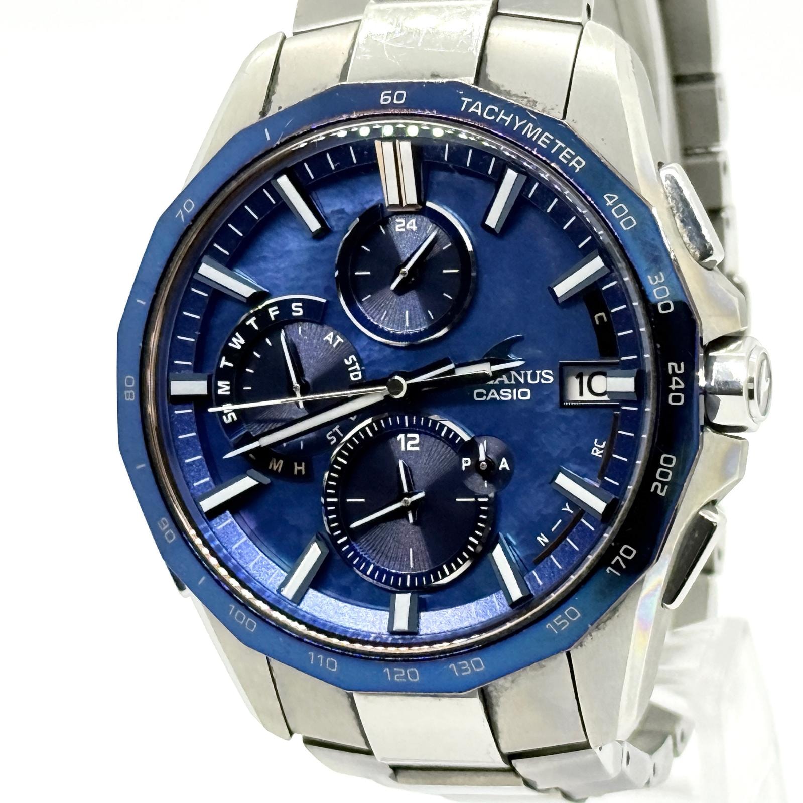 CASIO カシオ OCEANUS オシアナス マンタ S4000シリーズ 1000本限定 OCW-S4000E-2AJF ブルー ソーラー電波 メンズ 腕時計 稼働品
