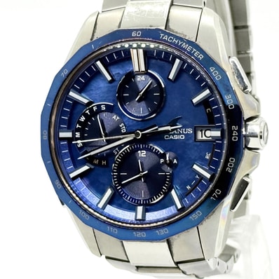 CASIO カシオ OCEANUS オシアナス マンタ S4000シリーズ 1000本限定 OCW-S4000E-2AJF ブルー ソーラー電波 メンズ 腕時計 稼働品
