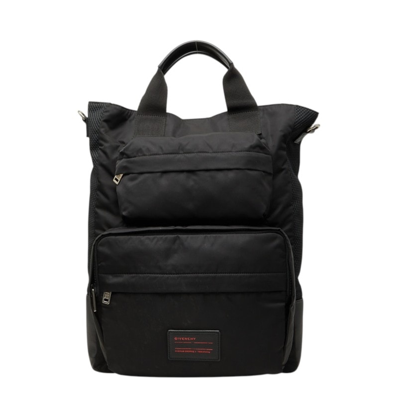 ジバンシー UT3 スモールトート 斜め掛け ショルダーバッグ トートバッグ 2way BK5030K0C8 ブラック ナイロン レザー メンズ Givenchy 中古