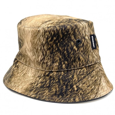 BURBERRY バーバリー 帽子 ファープリント チェック バケットハット ファッションアイテム Sサイズ アパレル 8044079 コットン ブラウン 茶 レディース 美品【中古品】