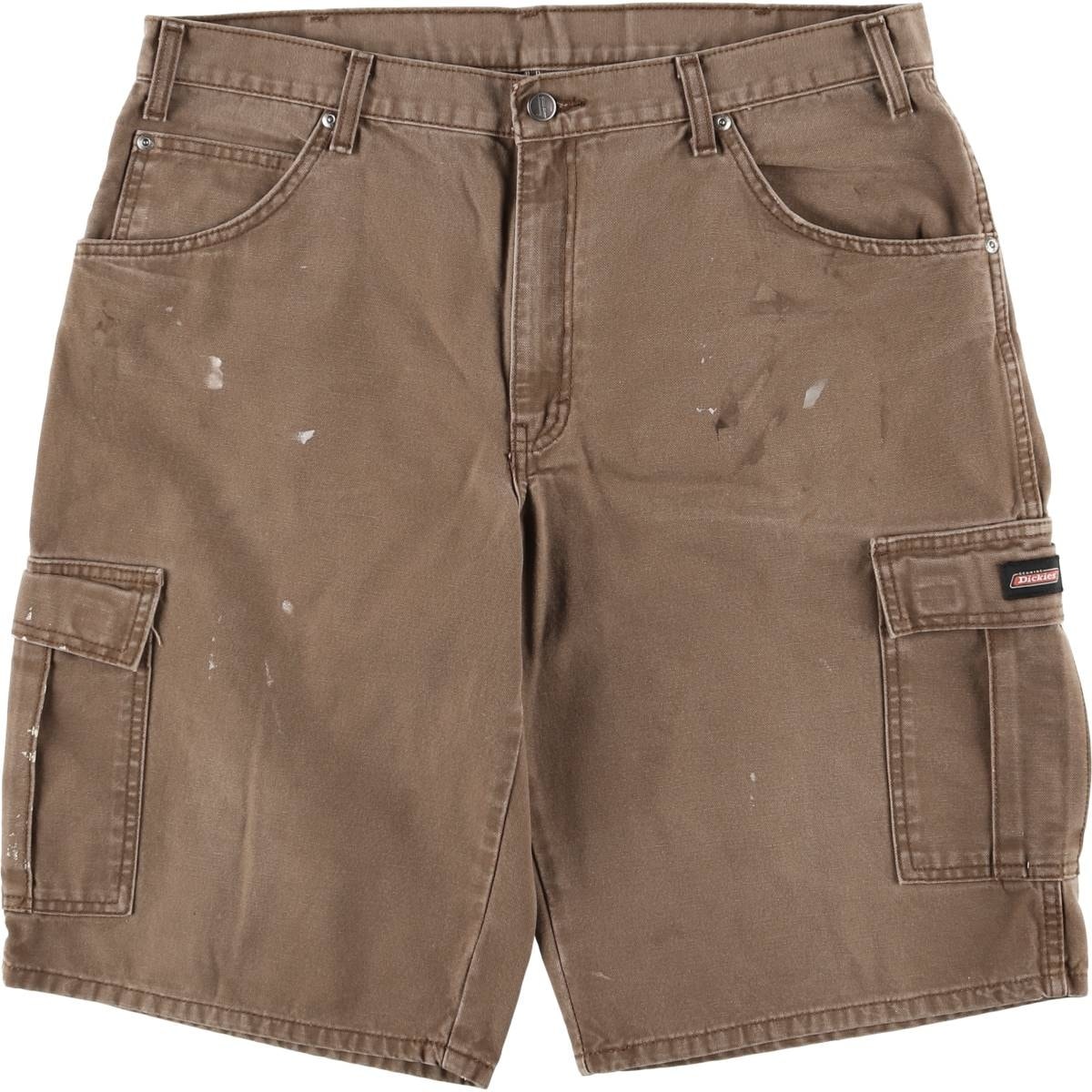 古着 ディッキーズ Dickies ペイント ダック地 ワークショーツ ハーフパンツ メンズw37相当/eaa576674