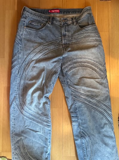 Supreme S Logo Loose Fit Jean "Washed Blue"