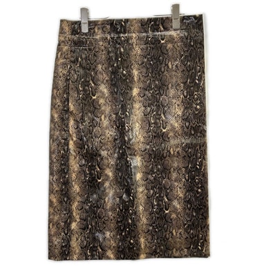 ガニー ブラウン パイソン柄 巻きスカート