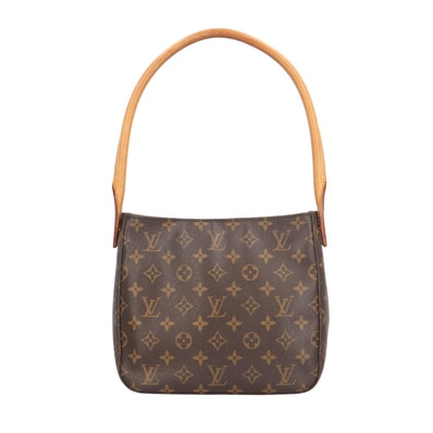 ルイヴィトン ルーピングMM モノグラム ショルダーバッグ モノグラムキャンバス M51146 ブラウン レディース LOUIS VUITTON 中古