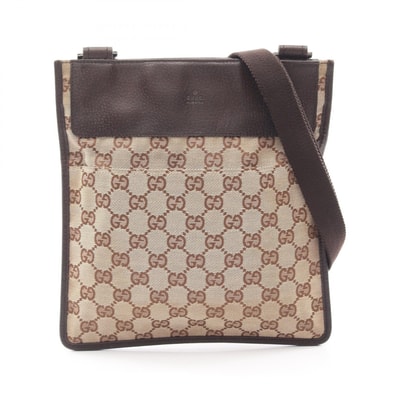 グッチ GUCCI GGキャンバス ショルダーバッグ バッグ キャンバス レザー レディース ベージュ系 / ブラウン系 27639 【中古】